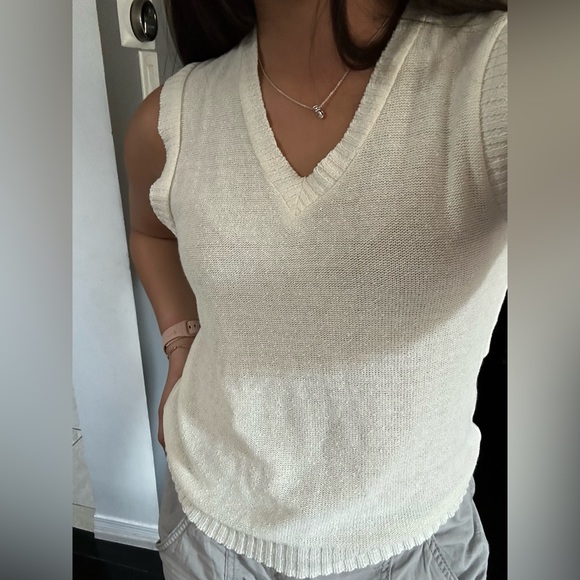 Light Beige Sweater Vest - Picture 3 of 3